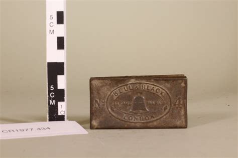 Metal matchbox; Bell & Black; Circa 1900; 